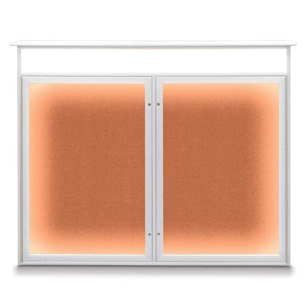 United Visual Products Open Faced Traditional Rounded Corkboard UV645ARC-GOLD-COBACC